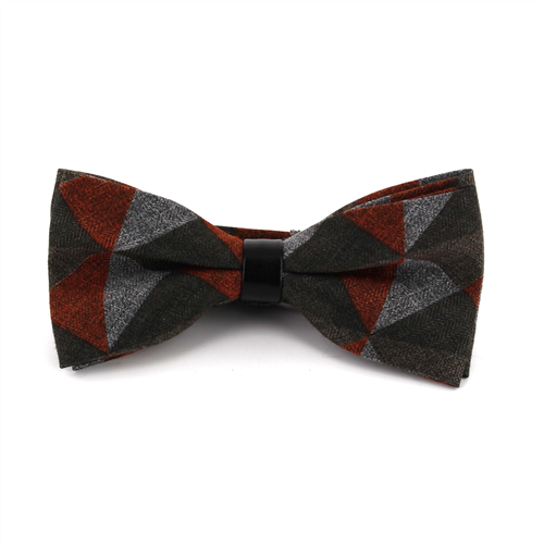 Orange Triangles and Leather Bow Tie