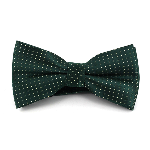 Green Bow Tie with Yellow Dots