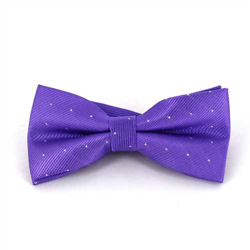 Violet Bow Tie with Shimmering Dots