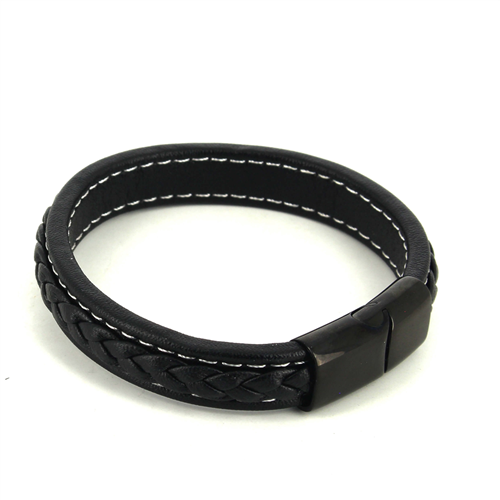 Black Leather Cord Bracelet II