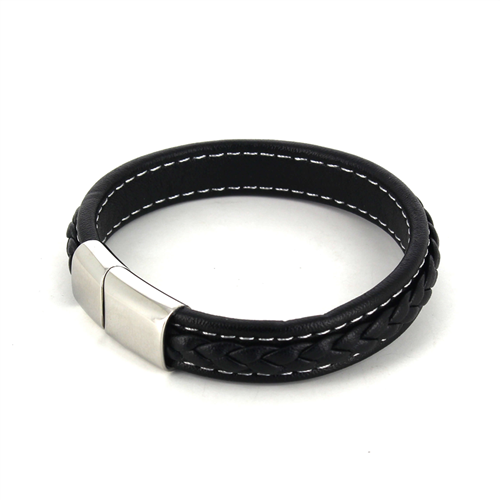 Black Leather Cord Bracelet III