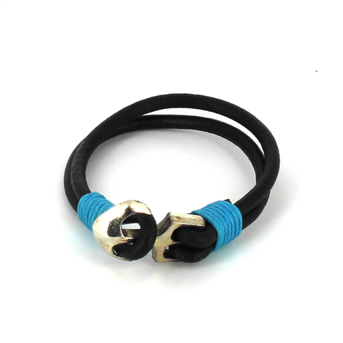 Leather Bracelet with Anchor