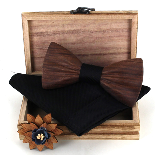 Wooden Bow Tie Set