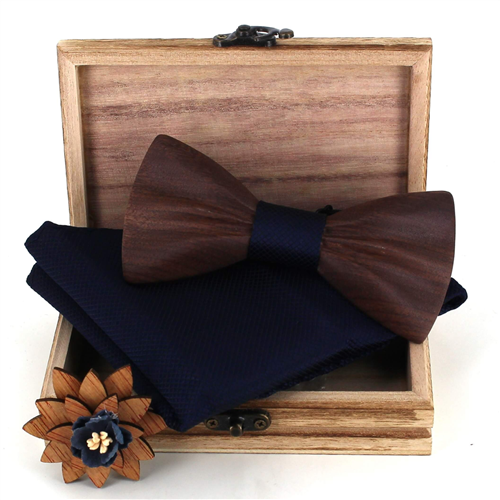 Wooden Bow Tie Set
