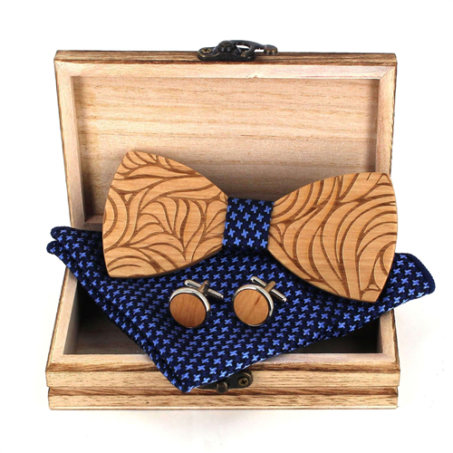 Wooden Bow Tie Set
