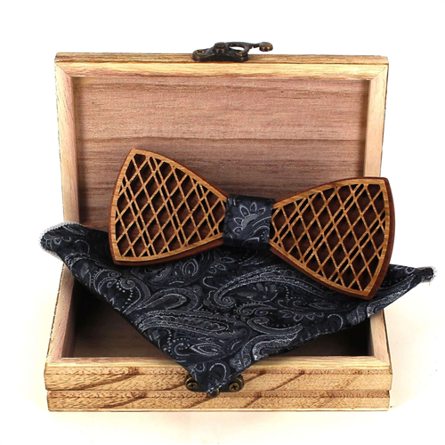 Wooden Bow Tie Set