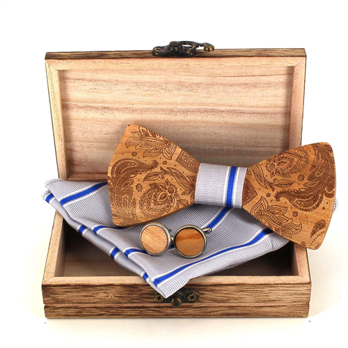 Wooden Bow Tie Set