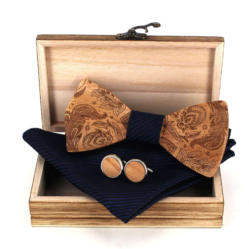 Wooden Bow Tie Set