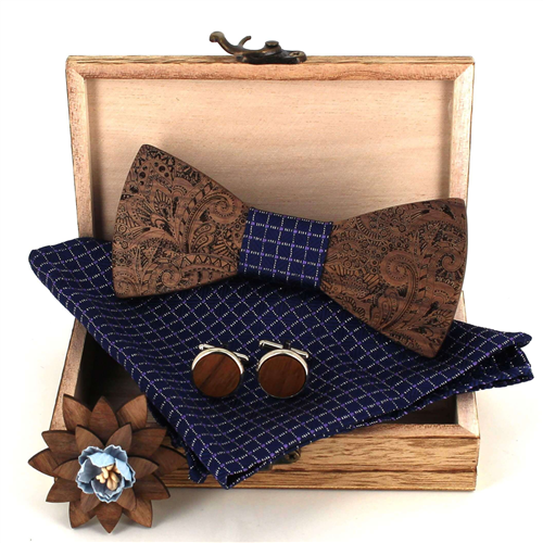 Wooden Bow Tie Set