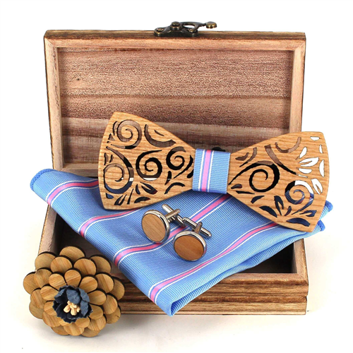 Wooden Bow Tie Set
