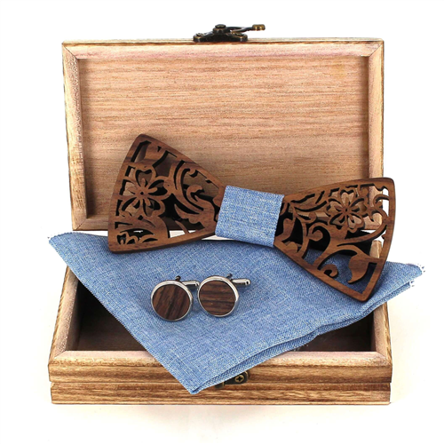 Wooden Bow Tie Set