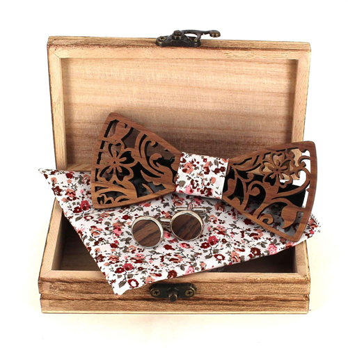 Wooden Bow Tie Set