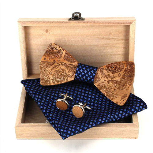 Wooden Bow Tie Set