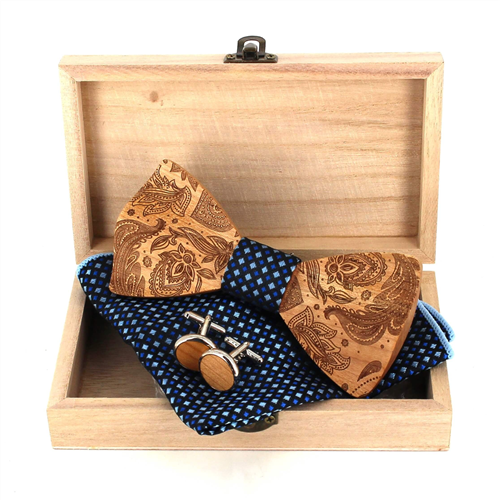 Wooden Bow Tie Set