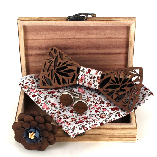Wooden Bow Tie Set