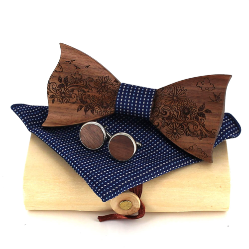 Wooden Bow Tie Set
