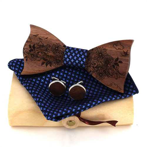 Wooden Bow Tie Set