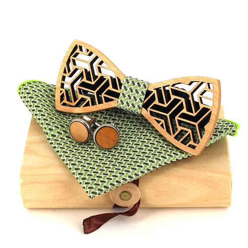 Wooden Bow Tie Set