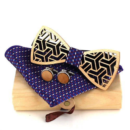 Wooden Bow Tie Set