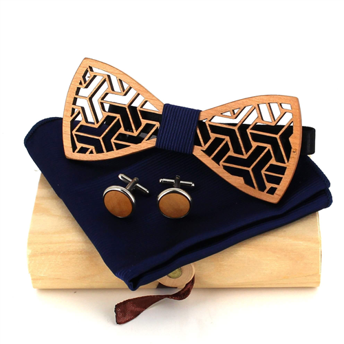 Wooden Bow Tie Set