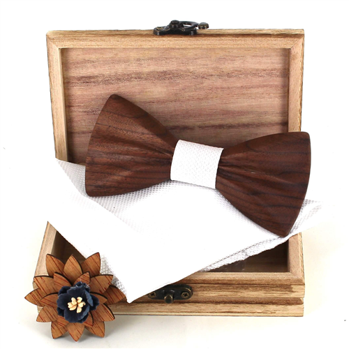 Wooden Bow Tie Set
