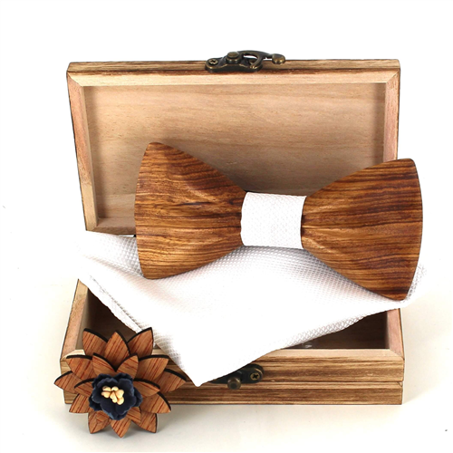Wooden Bow Tie Set