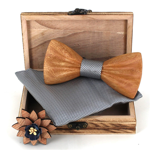 Wooden Bow Tie Set
