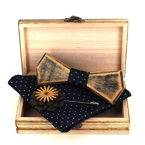 Wooden Bow Tie Set