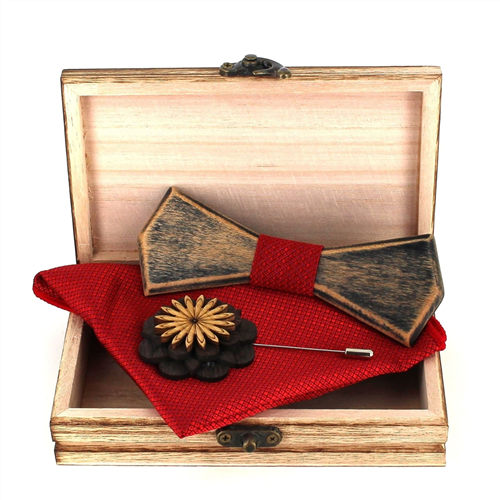 Wooden Bow Tie Set