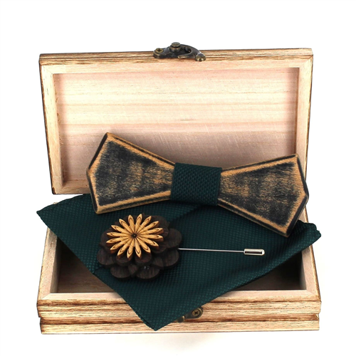 Wooden Bow Tie Set