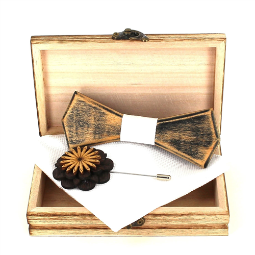 Wooden Bow Tie Set