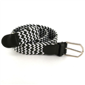 Dark Green and White Elastic Belt