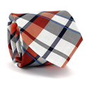 Orange Tartan Check Tie
