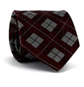 Burgundy Checkered Tie