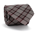 Maroon Prince of Wales Check Tie