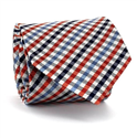 Orange Vichy Check Tie