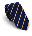 Midnight Blue and Gold Striped Tie
