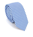 White and Blue Striped Tie