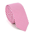 White and Fuchsia Striped Tie