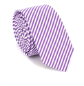 White and Lilac Striped Tie