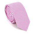 White and Pink Striped Tie