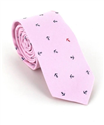 Narrow Pink Anchors Tie