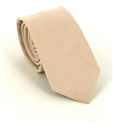 Narrow Suede Tie in Beige