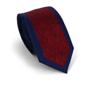 Navy Blue and Red Slim Tie