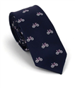 Narrow Blue Bicycles Tie