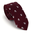 Maroon Narrow Skull Tie