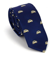 Narrow Tie with Blue Cars