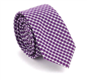 Bicolor Check Slim Tie