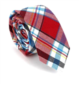 Narrow Multicolor Checkered Tie
