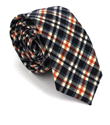 Narrow Multicolor Checkered Tie